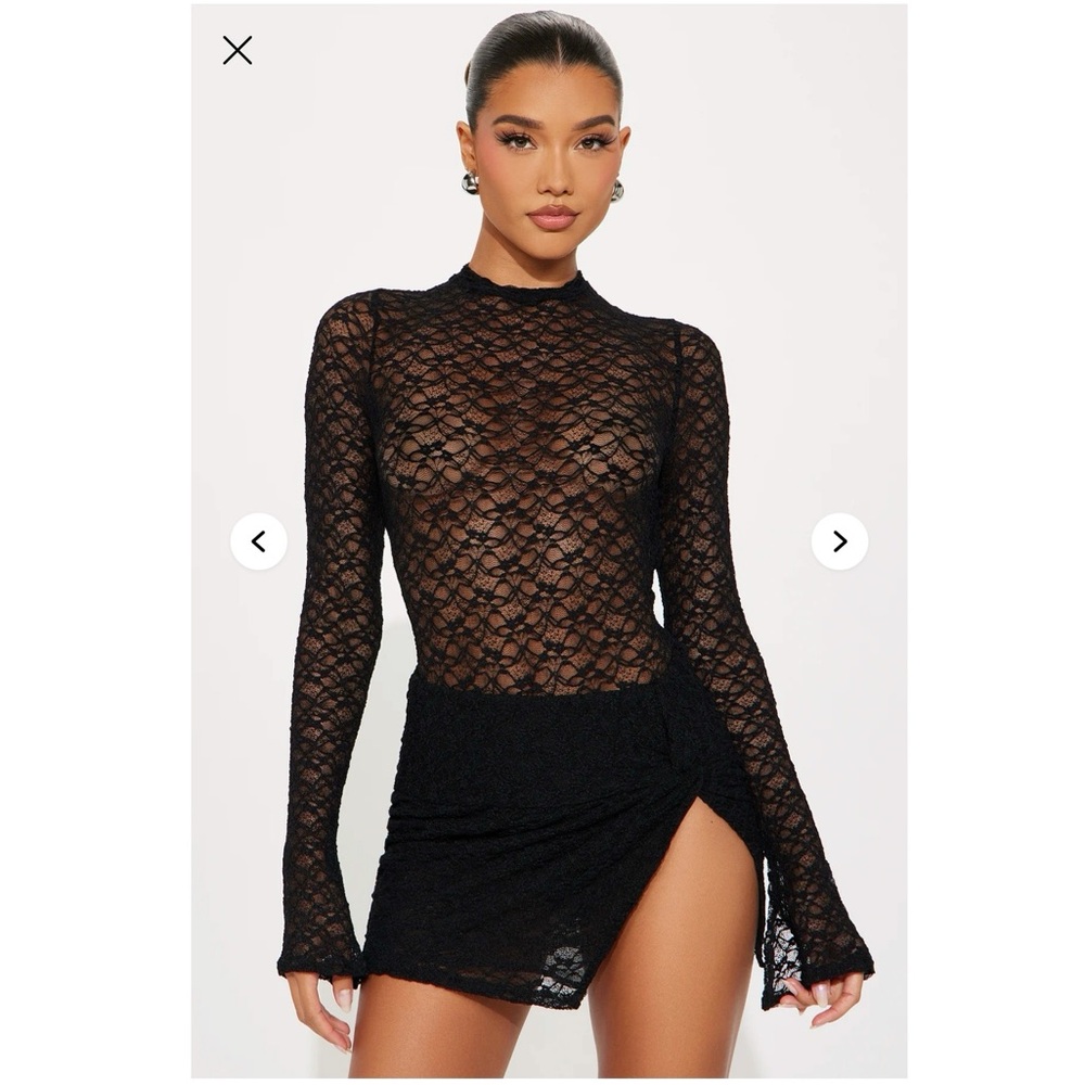 Black Lace Matching Set